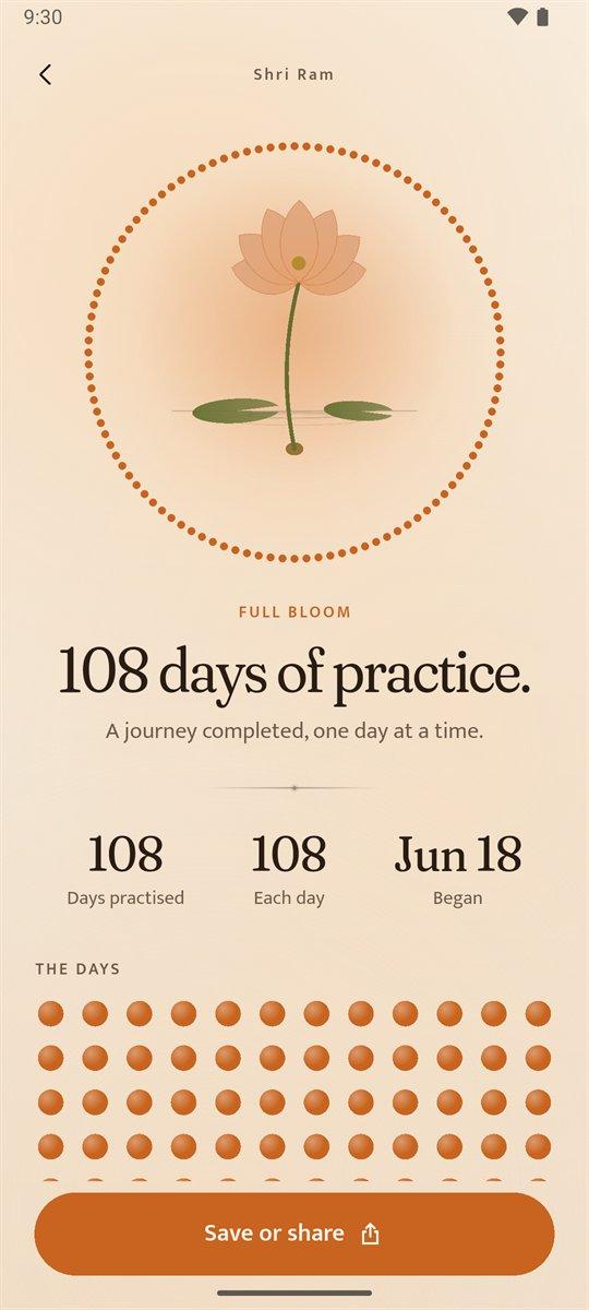 A completed 108-day journey in Japa, its lotus in full bloom